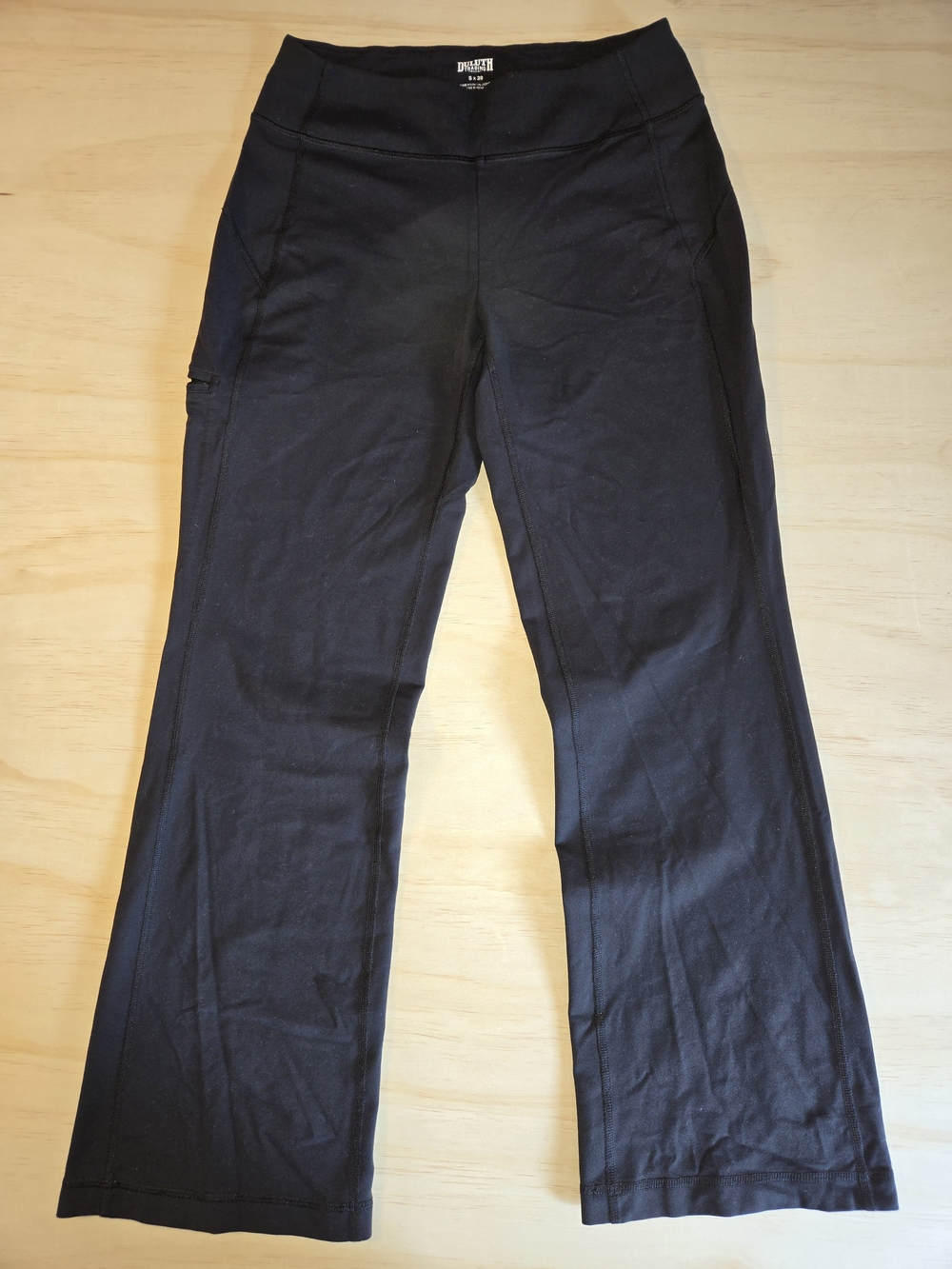 Duluth Trading Company Women's NoGA Classic Bootcut Pants in black.
